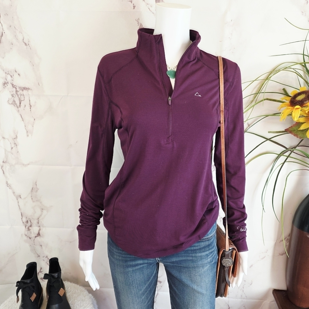 Paradox Women's Long Sleeve Wool Blend Drirelease Plum Top - Picture 5 of 7